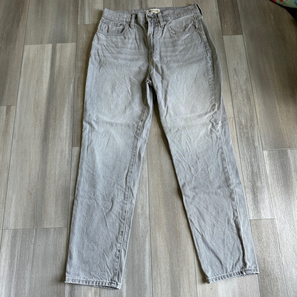 Madewell Straight Leg Jeans in Light Gray - Picture 3 of 10